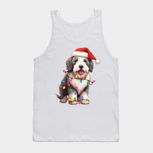 Christmas Old English Sheepdog Tank Top